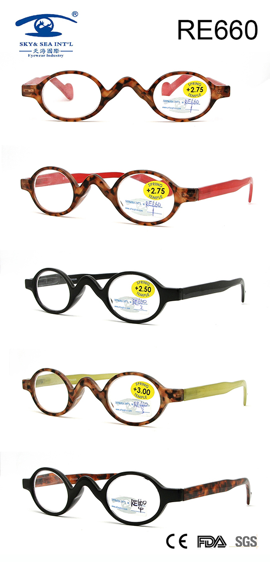 Round Frame Special Colorful Fancy Reading Glasses (RE660)