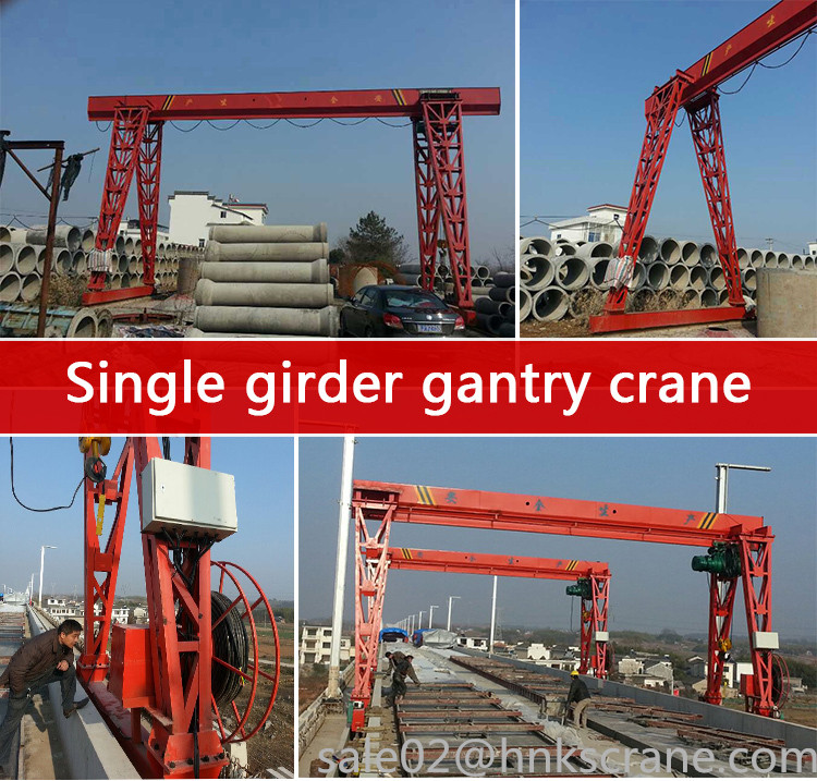 Mh Type Single Beam Electric Gantry Crane