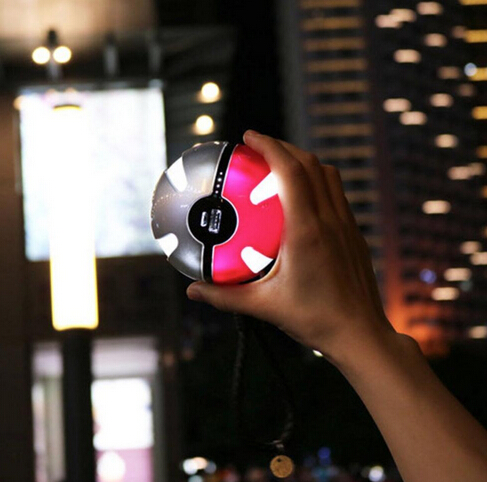 Pokemon Portable Magic Ball 10000mAh Power Bank Charger LED Lighting