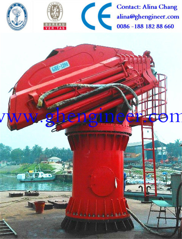 5t@20m Knuckle Boom Marine Crane Articulated Boom Cranes Marine Folding Crane