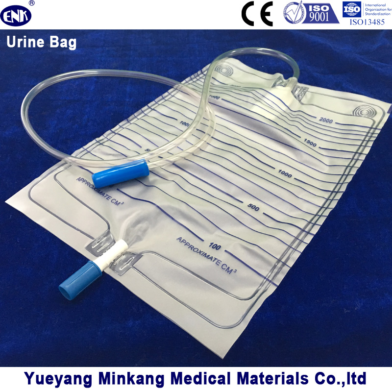 2000ml Medical Urine Collection Bag Drainage Bag for Adult Pull-Push Valve