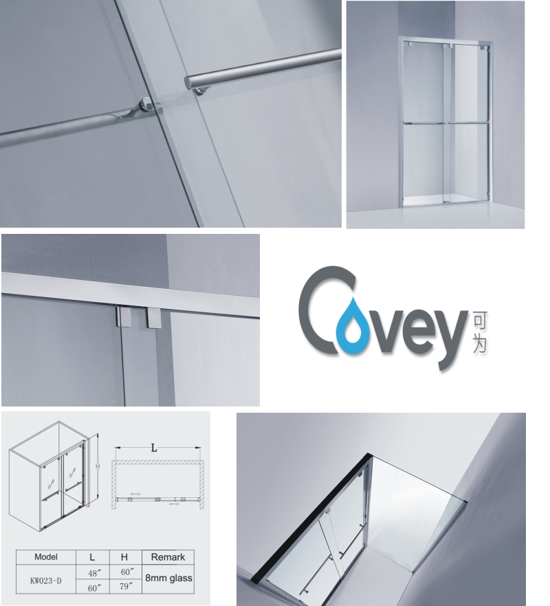 Sliding Shower Screen with Ce Certification (A-KW023-D)