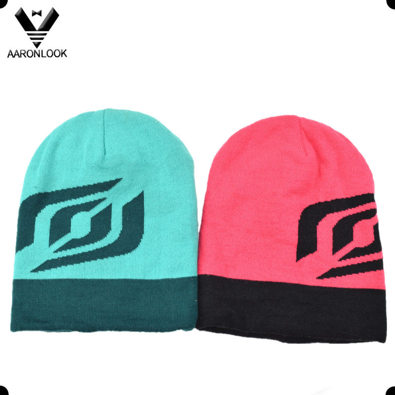 High Quality 100% Acrylic Jacquard Double Layer Ski Beanie