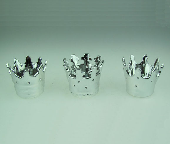 Hot Sale, Small Creative Crown Shape Ceramic Candle Holders (home decoration)