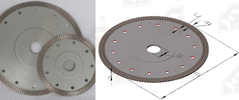 Cost- Saved Turbo Diamond Saw Blade for Granite, Marble, Concrete