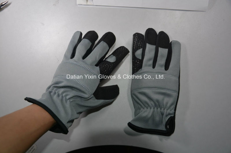 Mechanic Gloves-Silicon Gel Palm Glove-Work Glove-Hand Glove-Labor Glove-Safety Glove-Industrial Glove