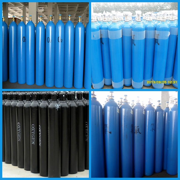 50L Seamless Steel High Pressure Industrial Oxygen Cylinder (EN ISO9809)