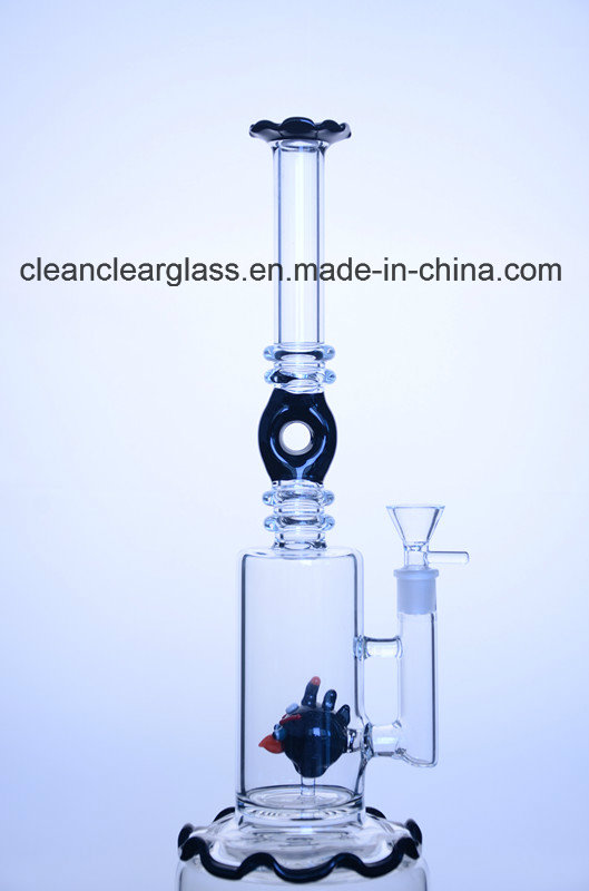 High Quality Glass Water Pipe Smoking Pipe with Angry Bird Perc