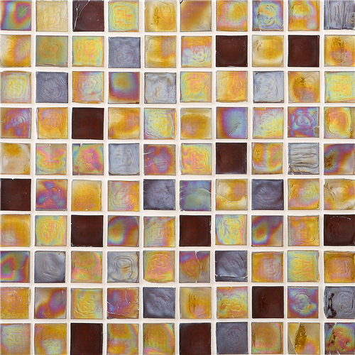Yellow Color Mosaic Wall Tile, Glass Mosaic