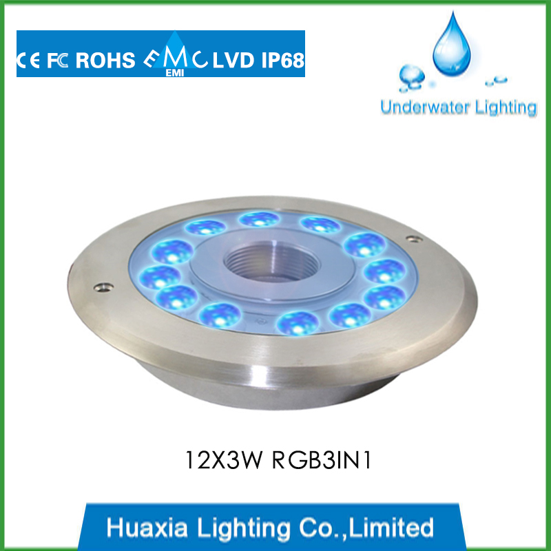 IP68 36W 316stainless Steel RGB LED Underwater Fountain Pool Light