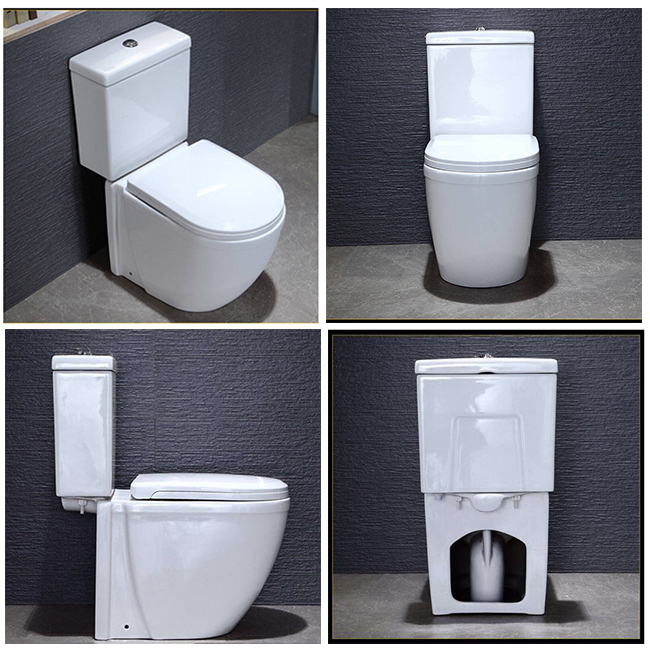 Ceramic Bathroom White Color Two Piece Ceramic Toilet