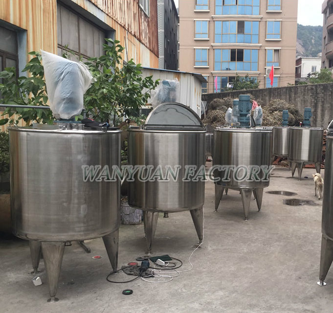 Conical Bottom Mixing Tank with VFD Used for Juice Production