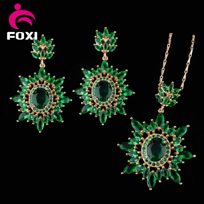 Fashion Luxury Design Environmental Cubic Zircon Fashion Jewelry Sets