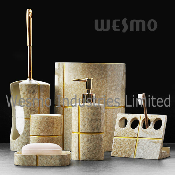 Golden Polyresin Bathroom Accessory (WBP0304A)