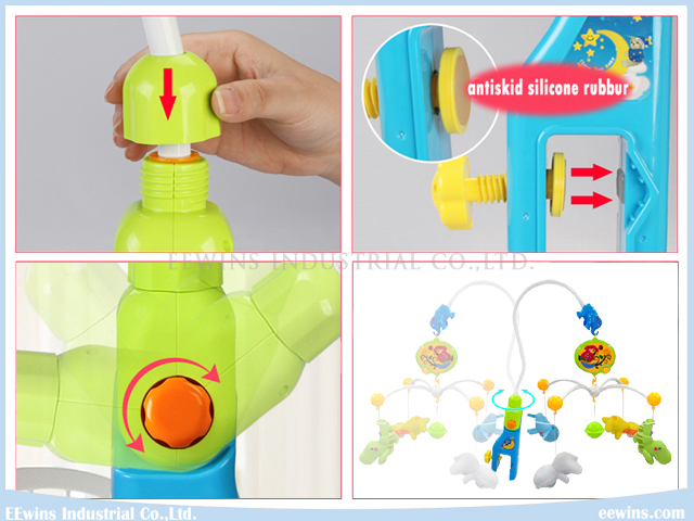 Electric Toys Baby Mobiles with Plush Toys Pandents for Baby