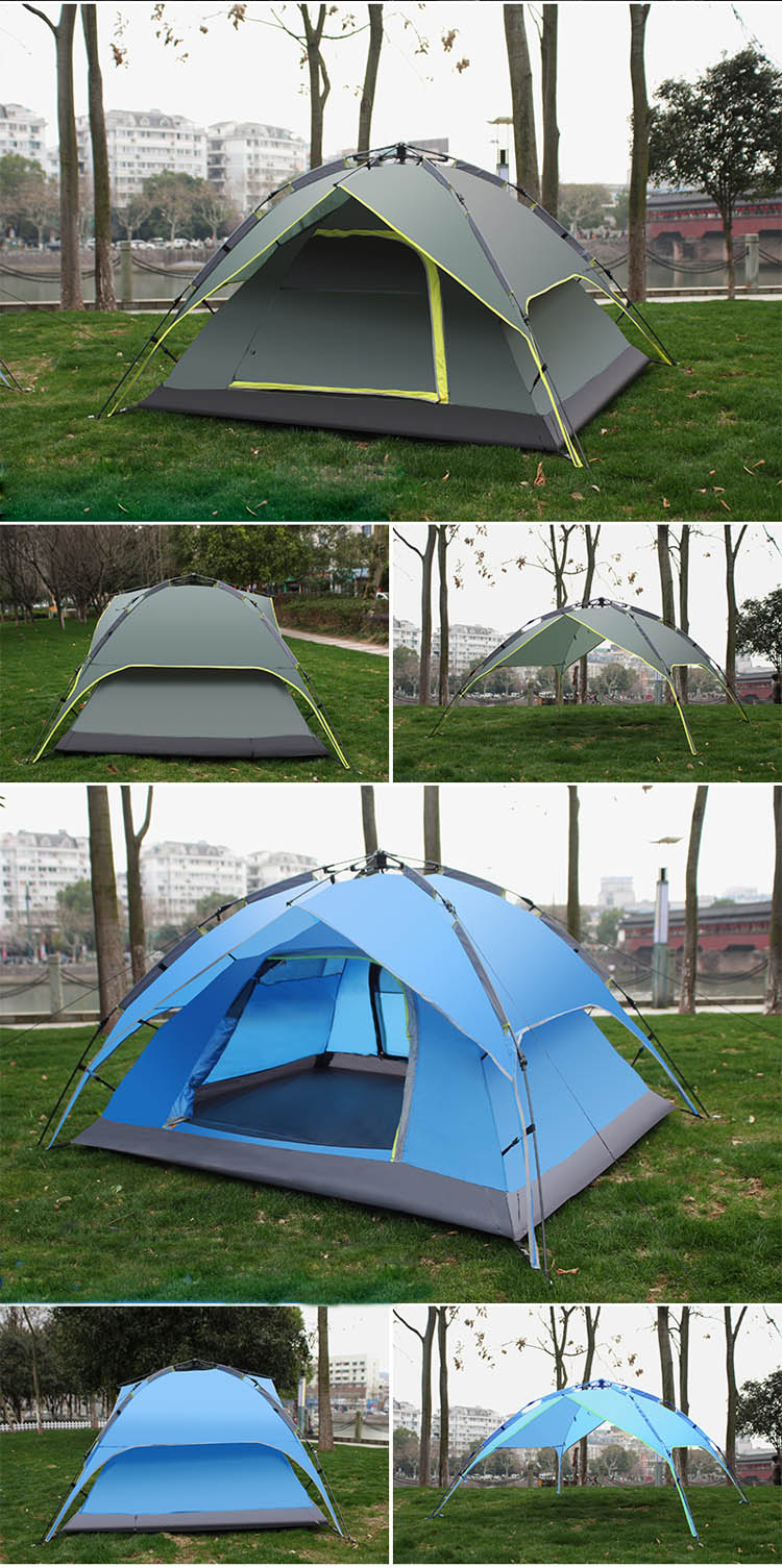 100% Polyester 4 Person Outdoor Rainproof Waterproof Camping Tent