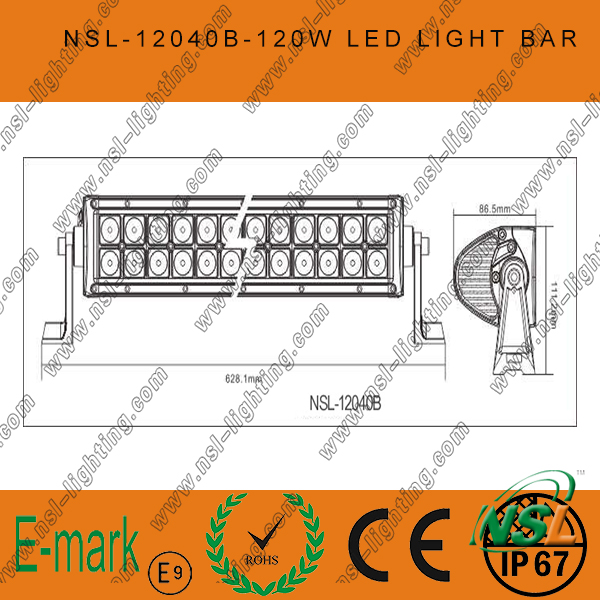 40PCS*3W LED Light Bar, 21inch 120W LED Light Bar, 3W Creee LED Light Bar for Trucks