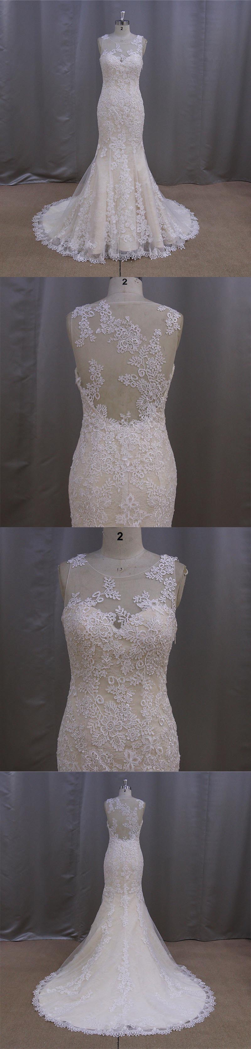 Gorgeous Dropped Lace Wedding Dress Patterns