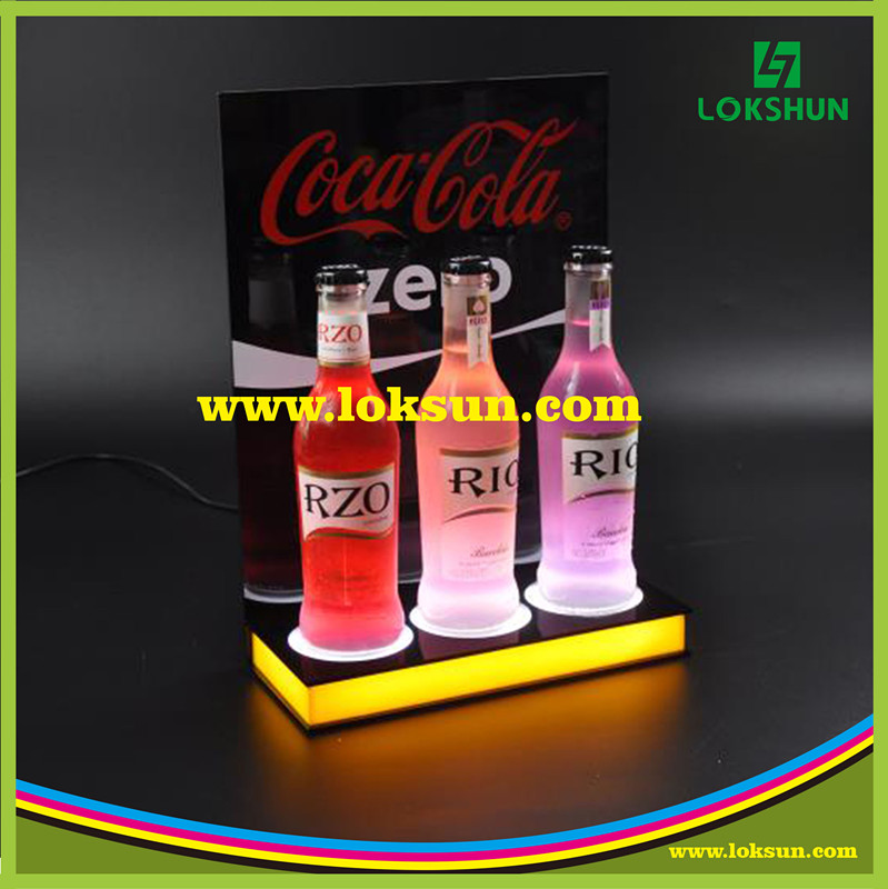 Hot Sale Desk Top Acrylic LED Display Stand LED Wine Holder