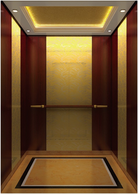 Passenger Elevator Lift High Quality Gold Mirror Etched Aksen Ty-K158