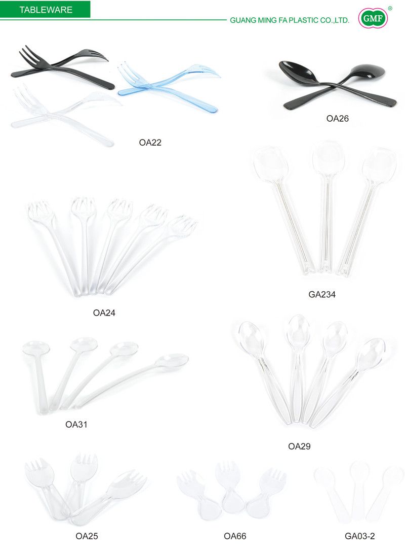 PP/PS Disposable Fork Plastic Fork Soup Fork