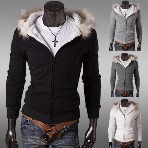 Winter Thick Warm White Cotton Men Jacket/Coat