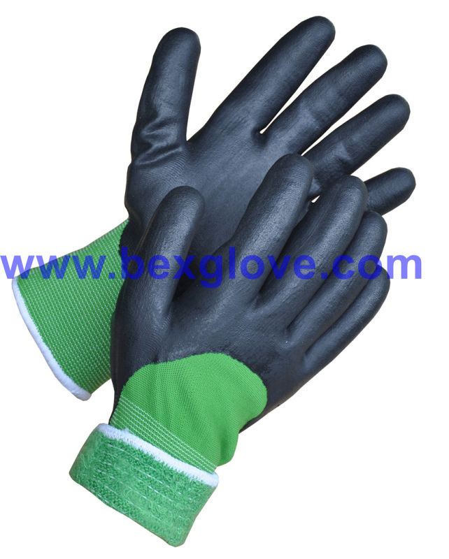 7 Gauge Acrylic Thermal Liner Plus, 13G Nylon Outer Liner, Nitrile Coating, 3/4, Foam Finish Glove