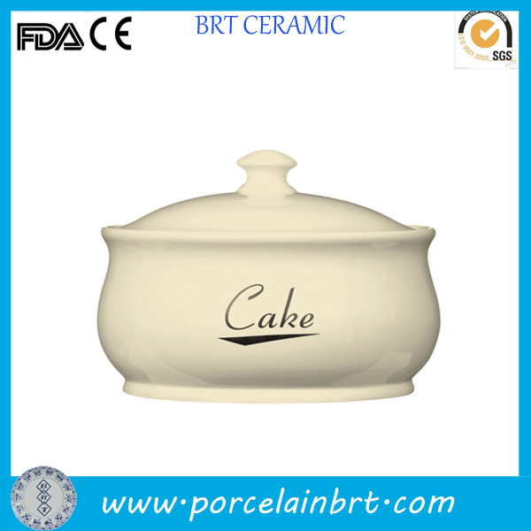 Good China White Ceramic Cake Jar