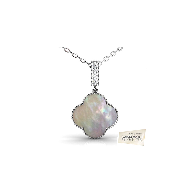 Destiny Jewellery Crystal From Swarovski Pearl Four Pendant & Necklace