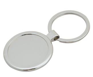 Silver Plated Key Ring, Blank Square Keychain (GZHY-KA-021)