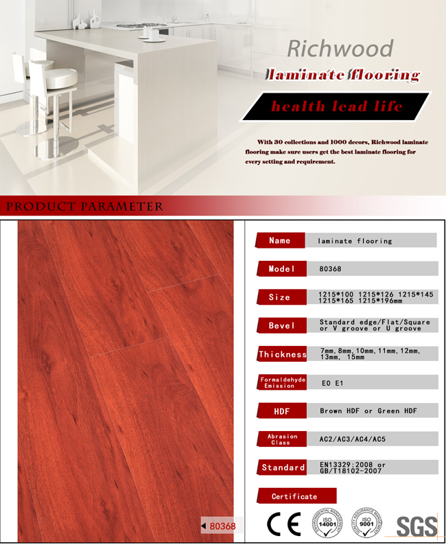 Commercial Pearl Oak Parquet Vinyl Wood Wooden Laminated Laminate Flooring