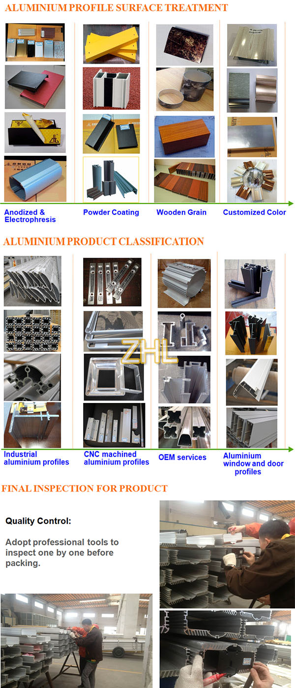 Factory Supply 6000 Series Aluminum Window Extrusion Profiles