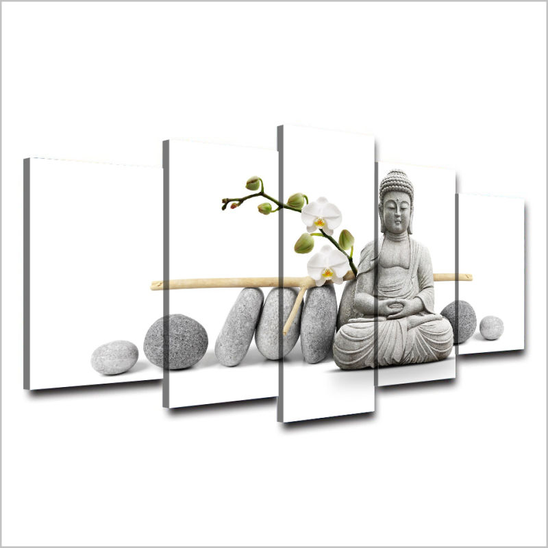 HD Printed Stone Buddha Painting Canvas Print Room Decor Print Poster Picture Canvas Mc-053