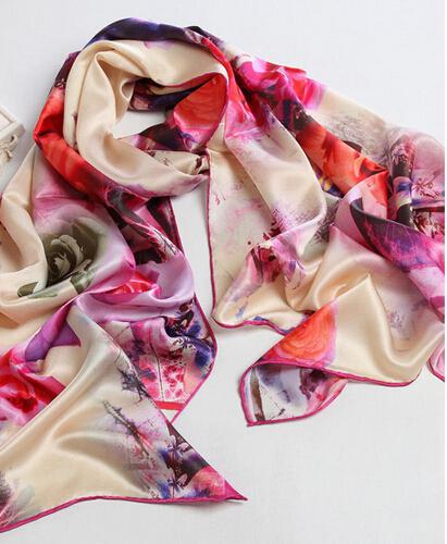 100%Silk Scarves Digital Print 100%Silk Shawls