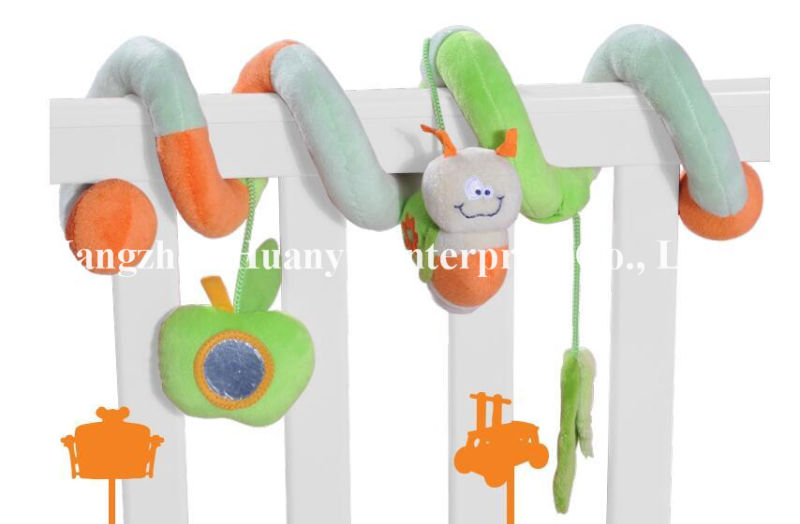 Factory Supply Infant Baby Bed Plush Spiral Toy