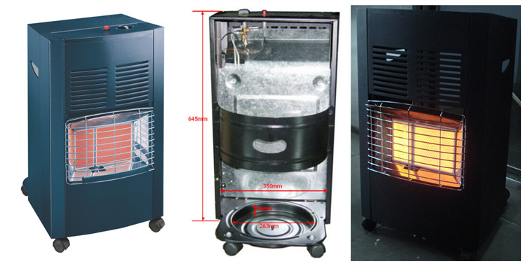 Black Indoor Portable Ceramic Gas Heater