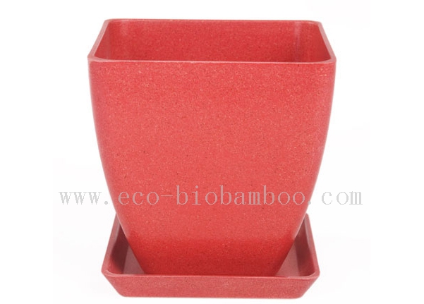 Biodegradable Natural Bamboo Fiber Flower Pot (BC-F1007)