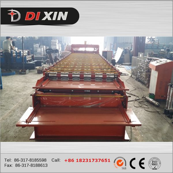 Dx828/850 Corrugated Steel and Glazed Tile Double Layer Roll Forming Machine