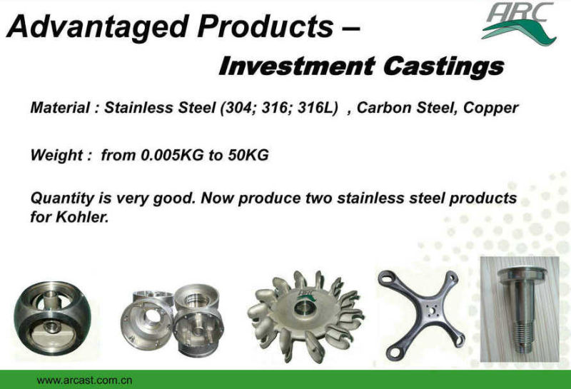 Customized Stainless Steel Investment Castings for Kitchen & Bathroom Use