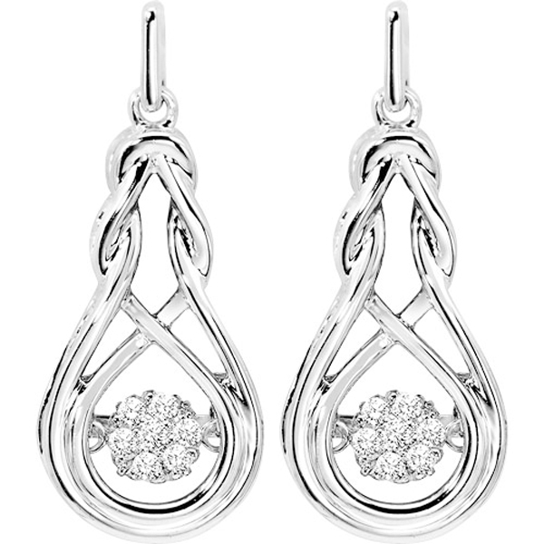 Dangle Earrings 925 Silver Jewelry with Dancing Diamond Jewelry