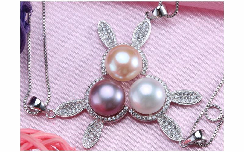 Real Freshwater Pearl Pendant 10-11mm Button Pearl Single Fashion Pearl Pendant