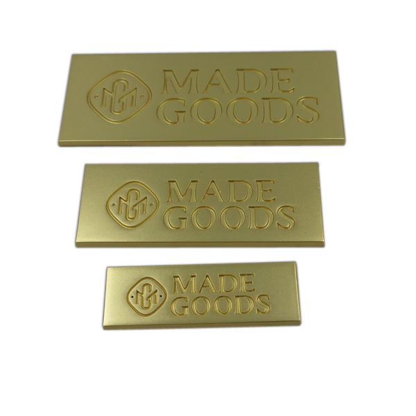 Garment Hardware Customized Glued Metal Logo Label