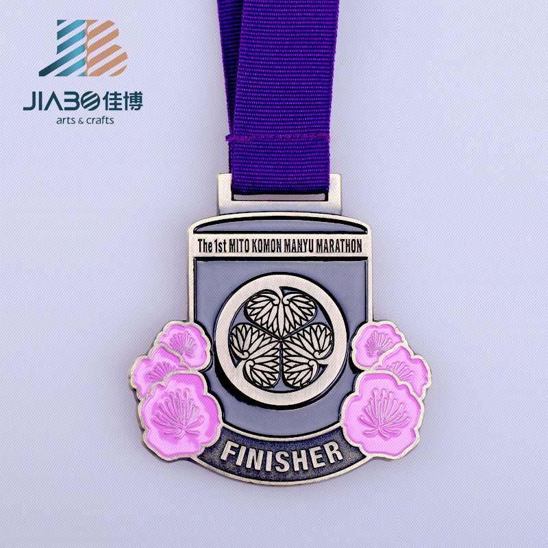 Made in China High Quality Enamel Marathon Medal Holder Custom Sports Metal Medal with Ribbon