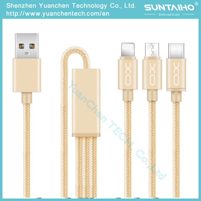 3 in 1 Charging USB Data Cable for Tablet/Android/iPhone6