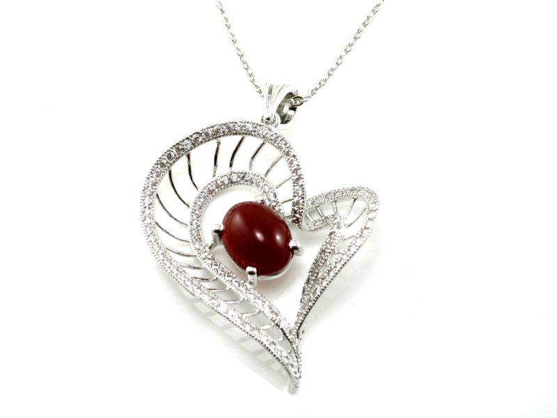 Hot Sale and Fashion 925 Sterling Silver Pendant Heart Pendant (P4975)