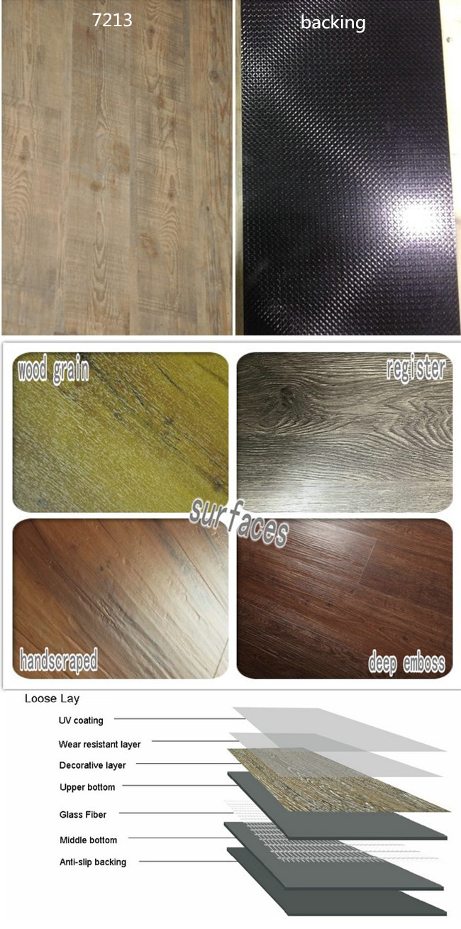 Rustic PVC Floor Tile/Vinyl Loose Lay Flooring