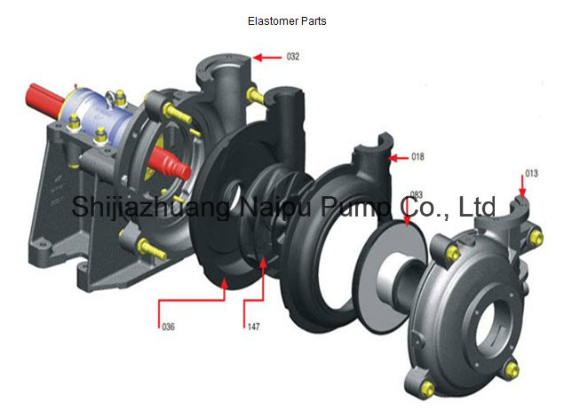 14/12 St-Ah Horizontal Gold Mine Rubber Liner Slurry Pump