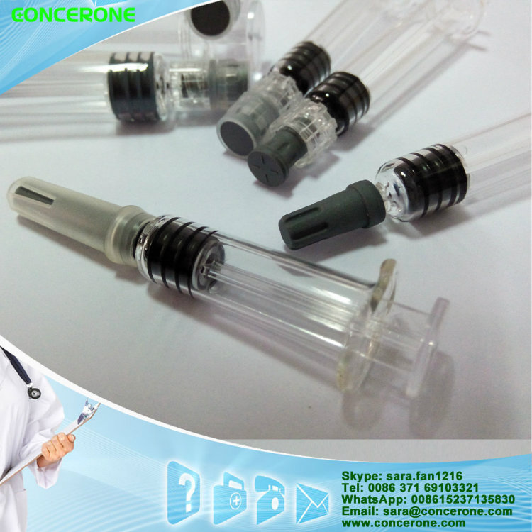 Glass Prefilled Syringe for Hyaluronic Acid (cosmetic syringe)