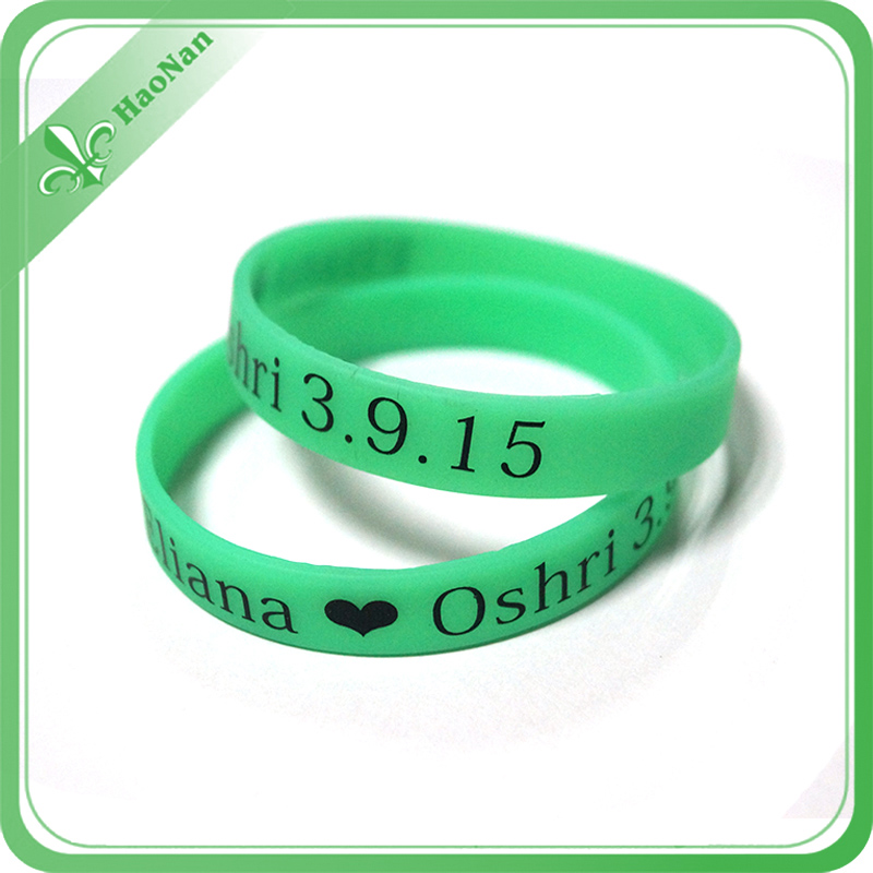 100% Eco-Friendly Bright Good Quality Silicone Wristband