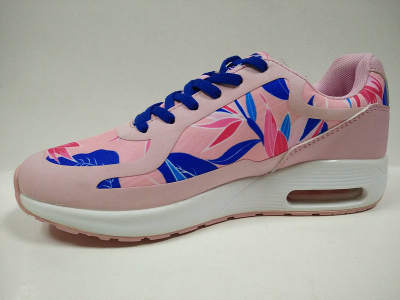 Women Flower Printing Casual Running Shoes with Air Cushion Outsole